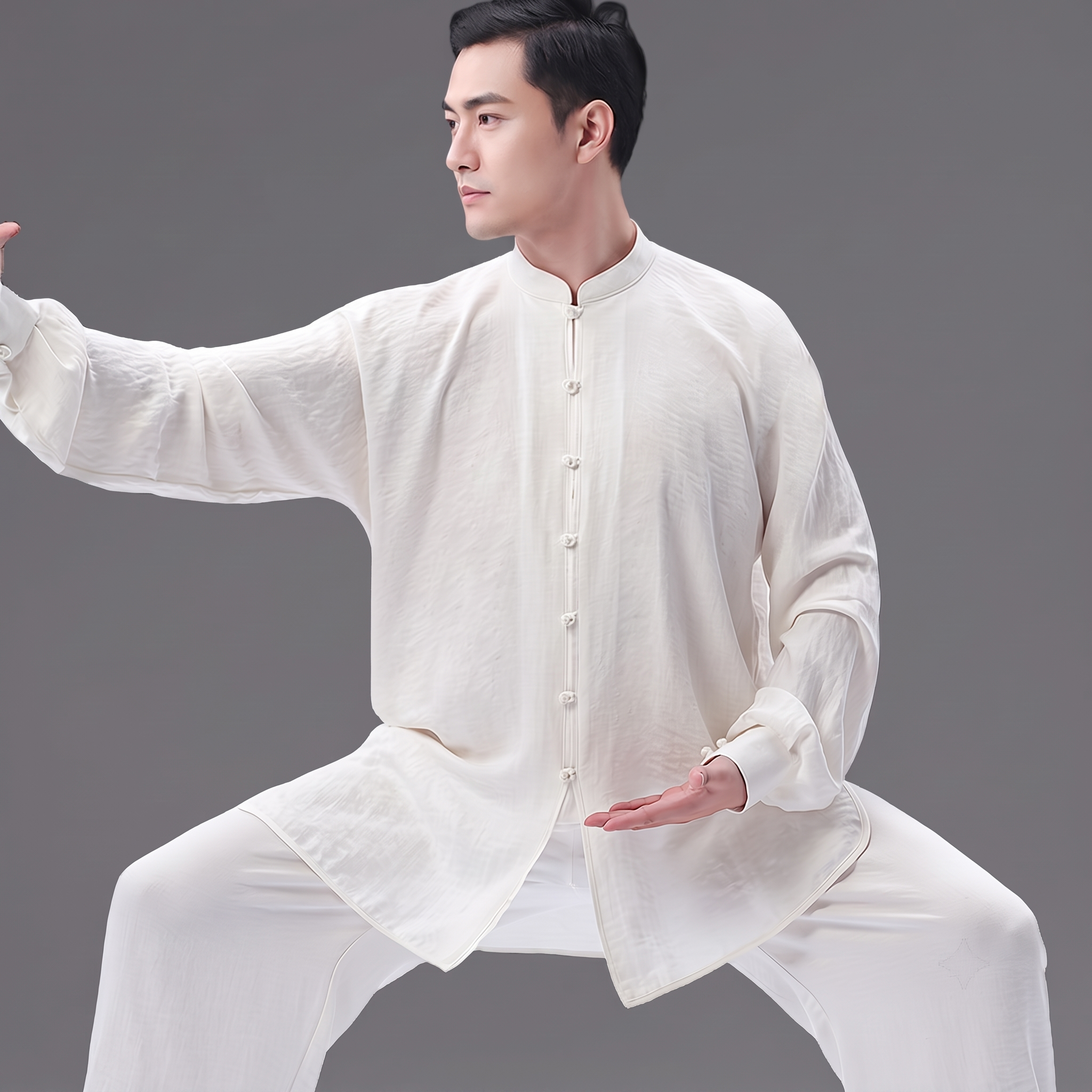 Linen Tai Chi Suit – Lightweight Summer Wear
