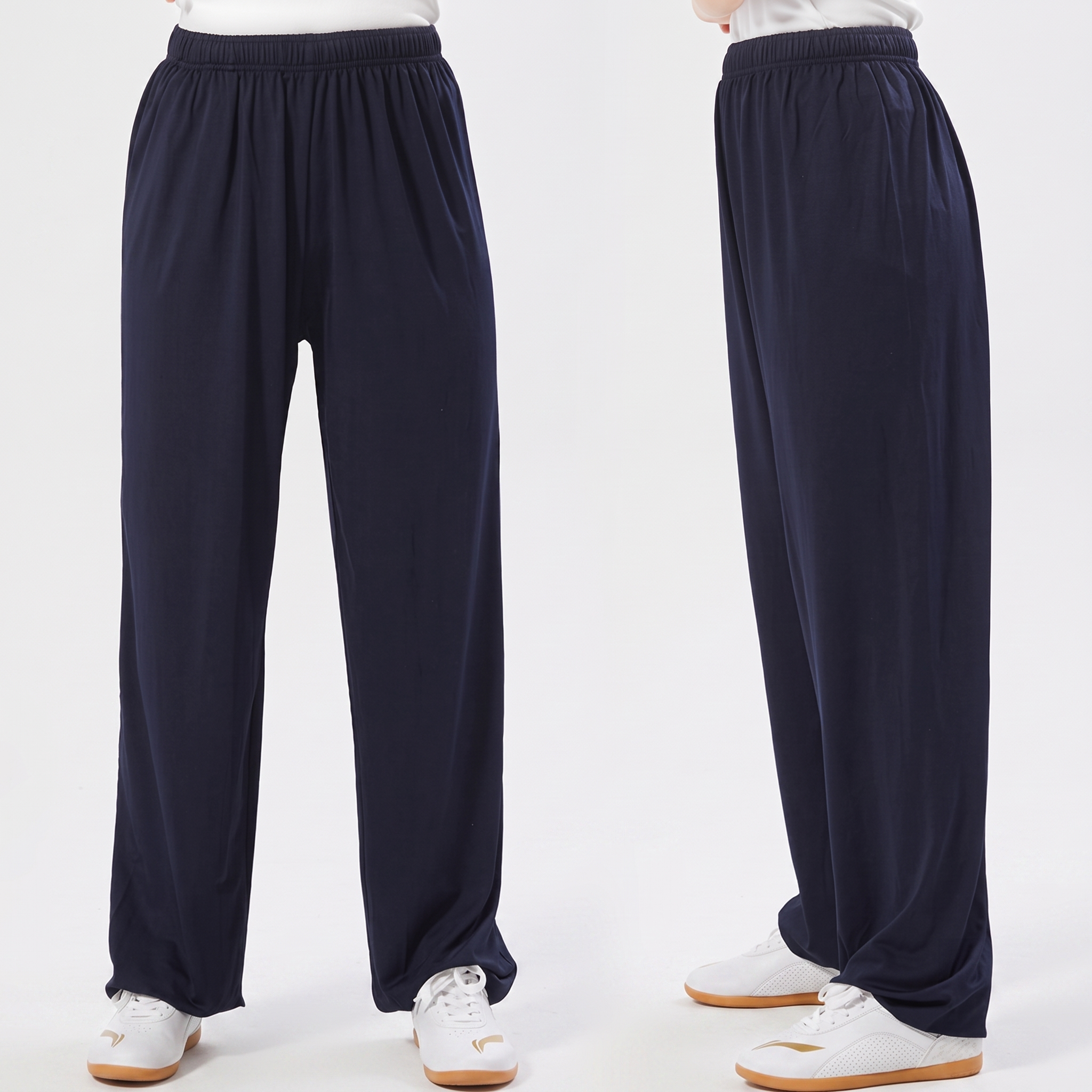 Silk-Feel Tai Chi Pants – Wide-Leg, Practice, Daily