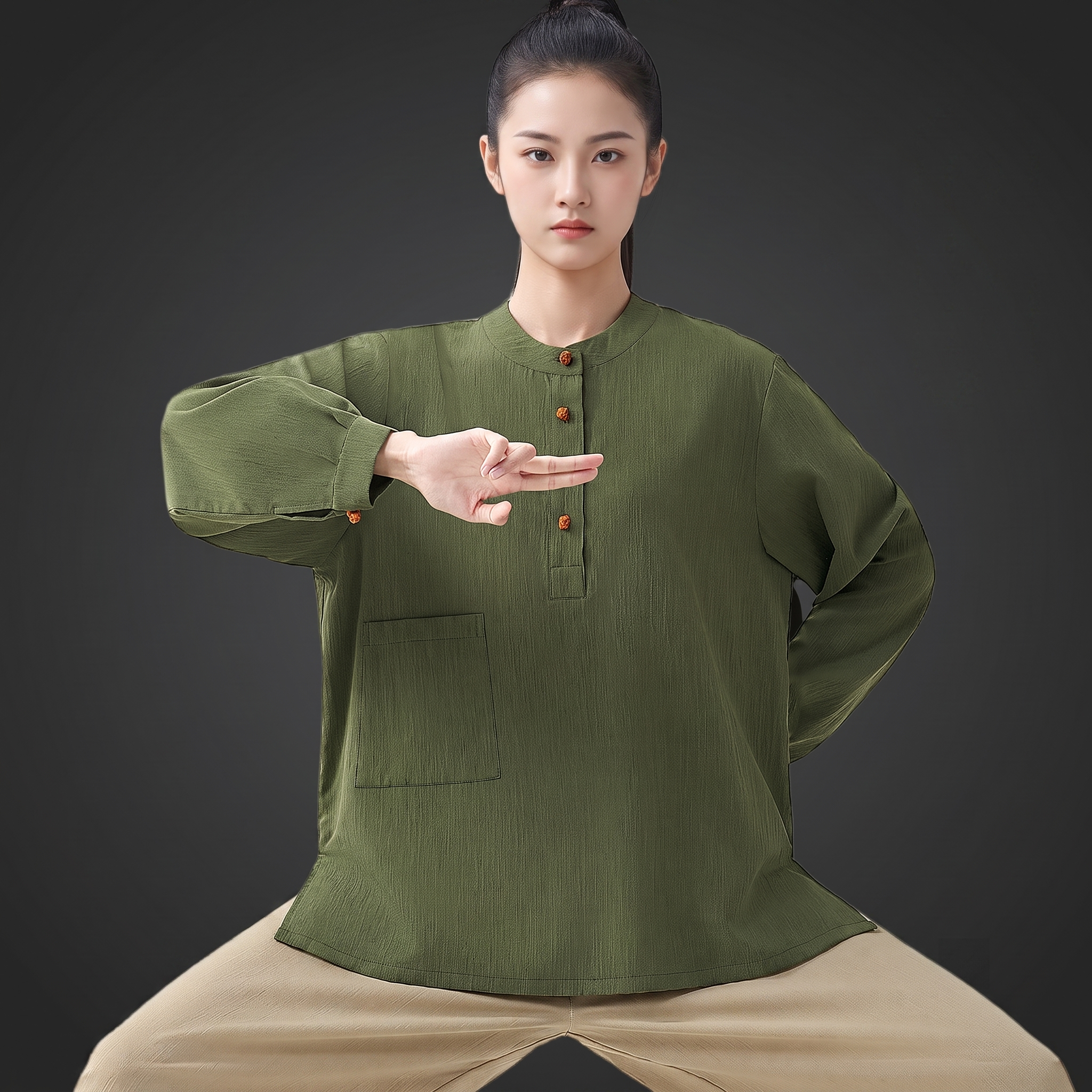 Ramie-Cotton Tai Chi Suit — Woven in Clouds