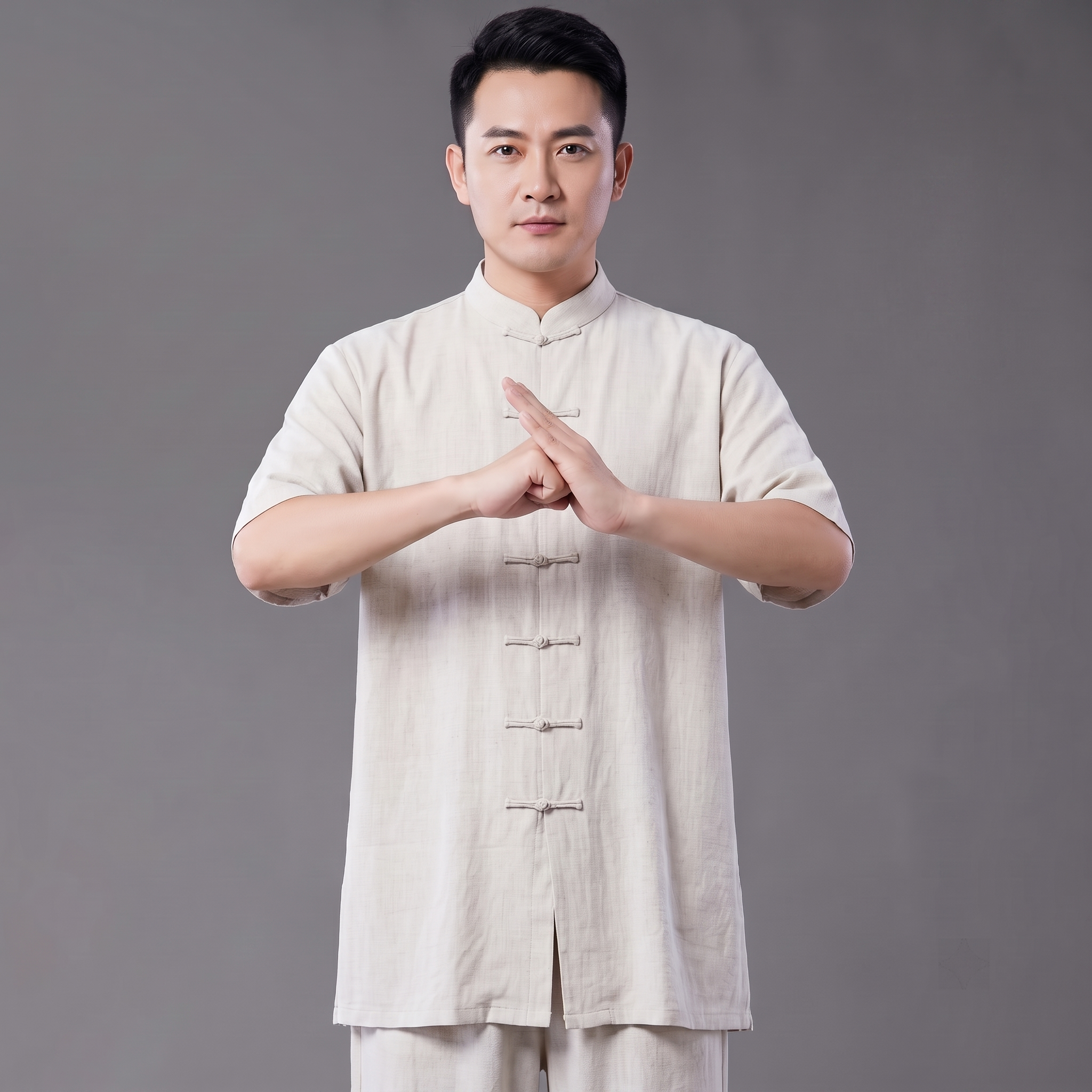 Linen Tai Chi Suit – Lightweight Summer Wear