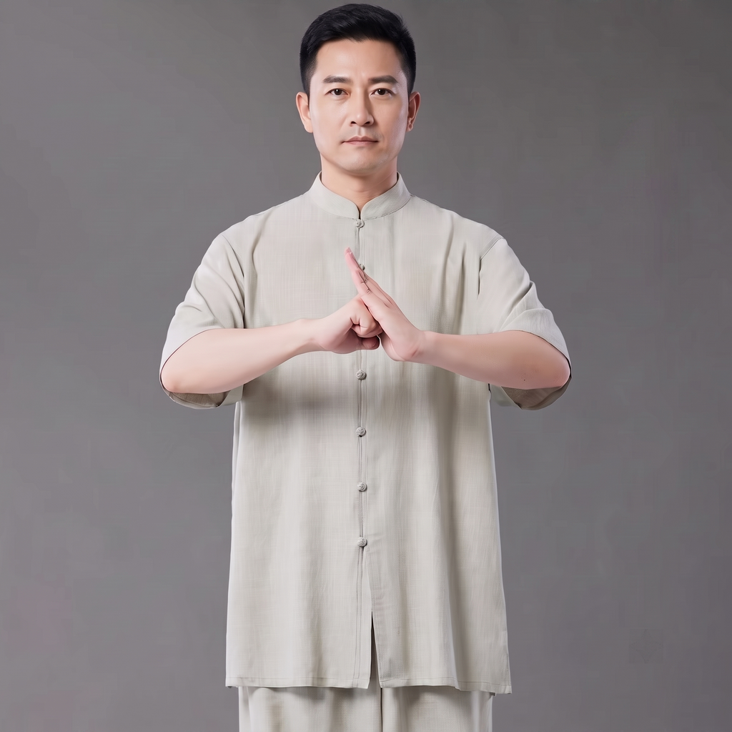 Linen Tai Chi Suit – Lightweight Summer Wear