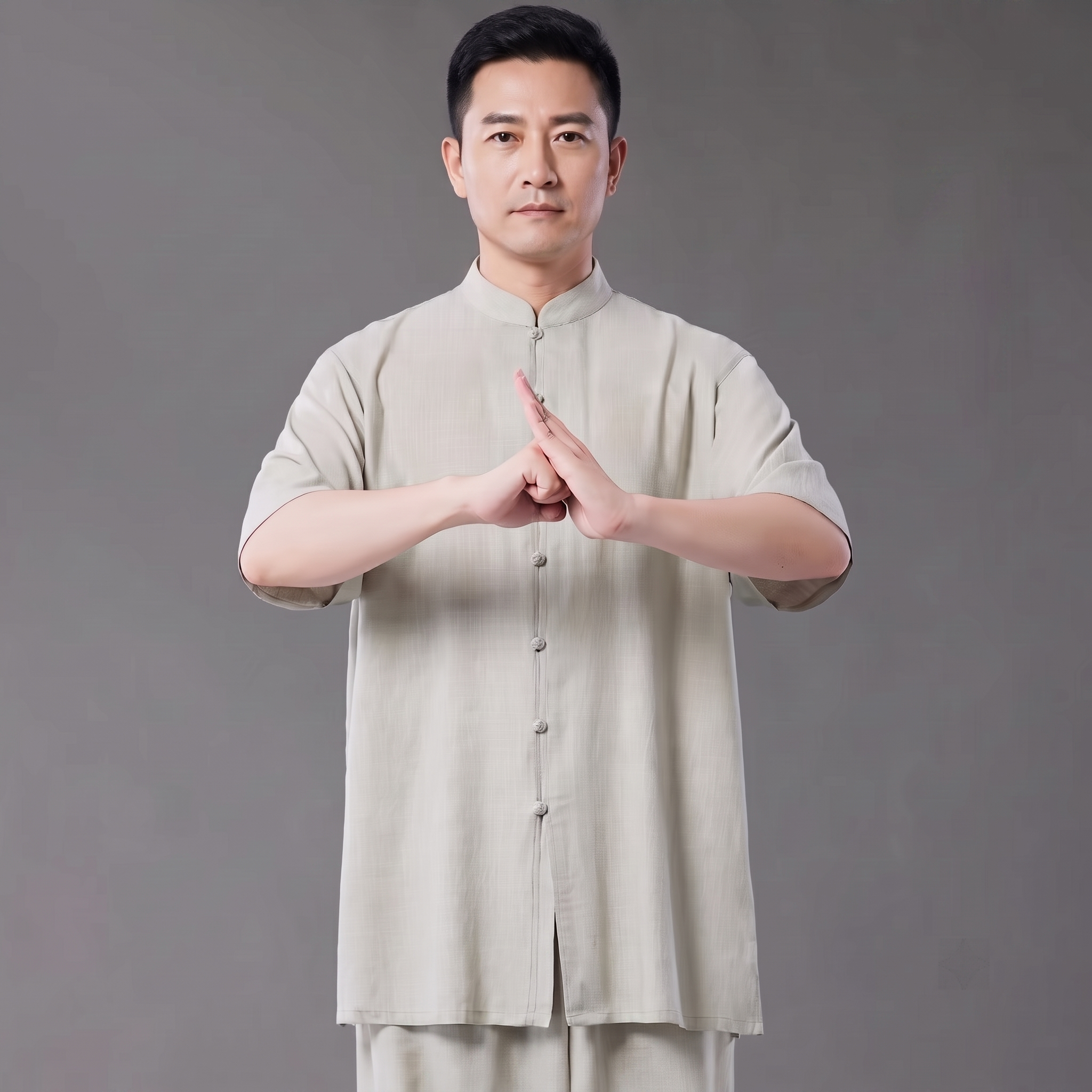 Linen Tai Chi Suit – Lightweight Summer Wear
