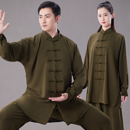 Heritage Flow | Handmade Knot-Button Tai Chi & Zen Meditation Suit