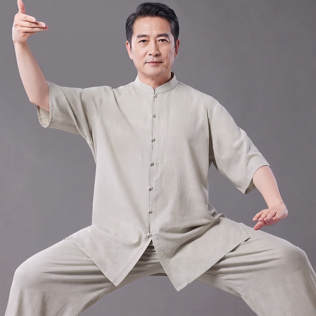 Linen Tai Chi Suit – Lightweight Summer Wear