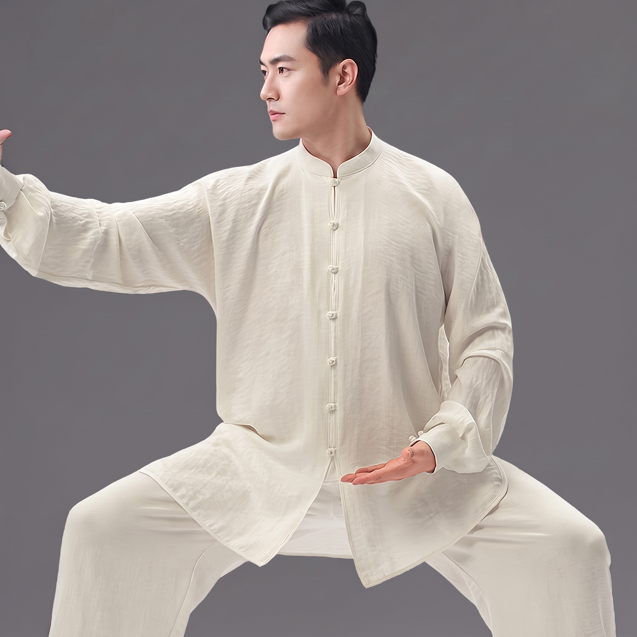 Linen Tai Chi Suit – Lightweight Summer Wear